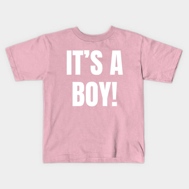 Gender Reveal Party It's A Boy But In Pink Kids T-Shirt by inotyler